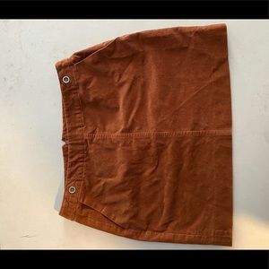 Orange Corduroy skirt